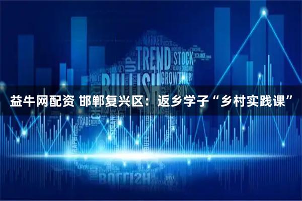 益牛网配资 邯郸复兴区：返乡学子“乡村实践课”