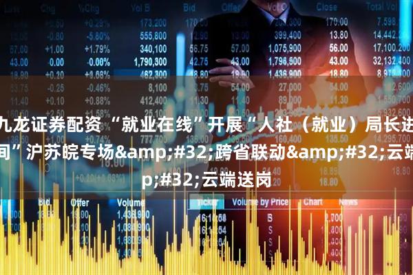 九龙证券配资 “就业在线”开展“人社（就业）局长进直播间”沪苏皖专场&#32;跨省联动&#32;云端送岗