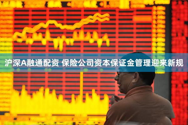 沪深A融通配资 保险公司资本保证金管理迎来新规
