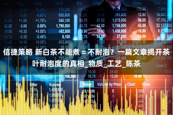 信捷策略 新白茶不能煮=不耐泡?一篇文章揭开茶叶耐泡度的真相_物质_工艺_陈茶